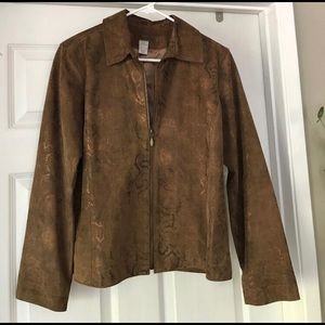 Chico’s 100% real leather jacket